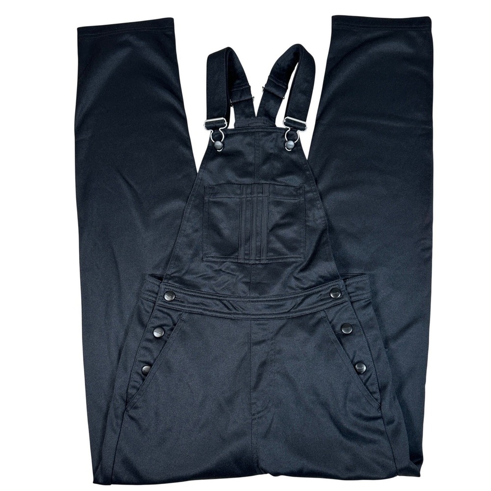 Adidas Black Tracksuit RYV Bib Overalls Pants Track Pants Athletic‎ satin street